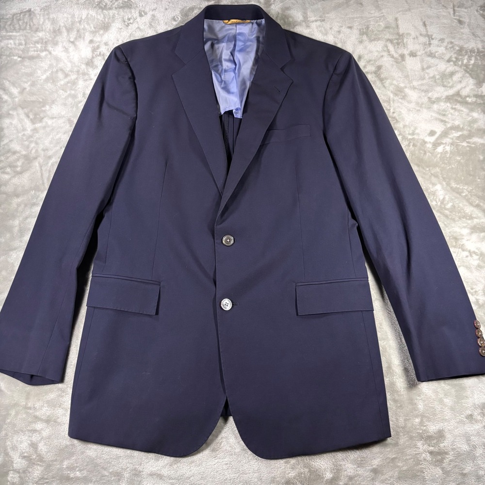 Brooks Brothers 1818 Regent Loro Piana Rain System Navy Blazer Sport Coat Mens